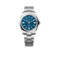 Oyster Perpetual 41mm Stainless Steel Med Blue Dial Men Watch 134300-0009 New 2025
