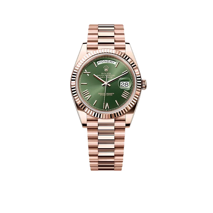 Day-Date Oyster Everose gold 40mm Green Olive 228235