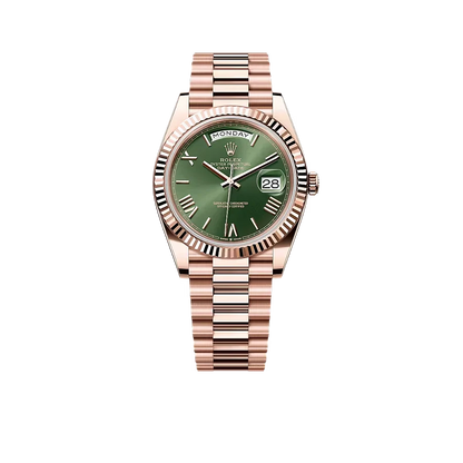 Day-Date Oyster Everose gold 40mm Green Olive 228235