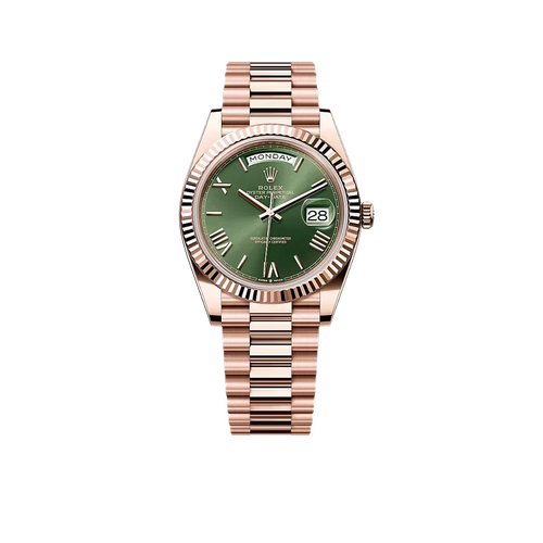 Day-Date Oyster Everose gold 40mm Green Olive 228235