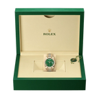 Day-Date 40 Yellow Gold Green Roman Numeral Dial Diamond Bezel M228348RBR-0040