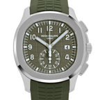 Aquanaut 42mm 5968G-010 Chronograph White Gold Khaki Green Dial