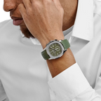 Aquanaut 42mm 5968G-010 Chronograph White Gold Khaki Green Dial
