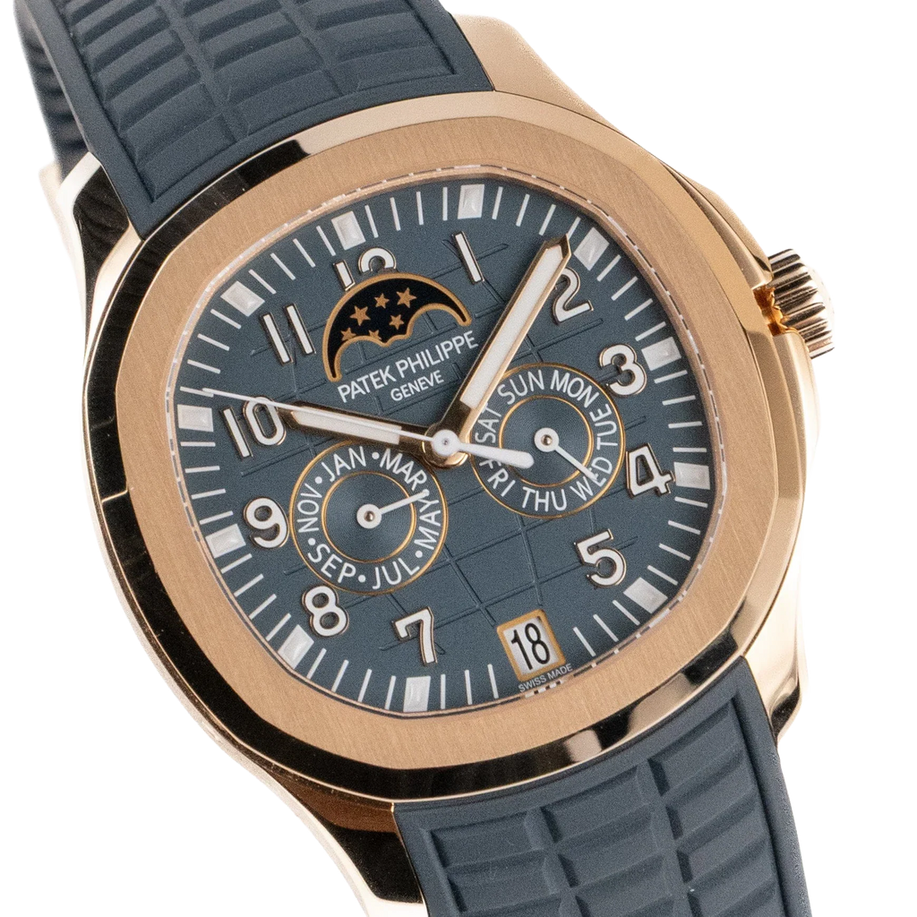 Aquanaut Luce 40mm 5261R-001 Annual Calendar Moon Phases Rose Gold Blue-Gray Dial