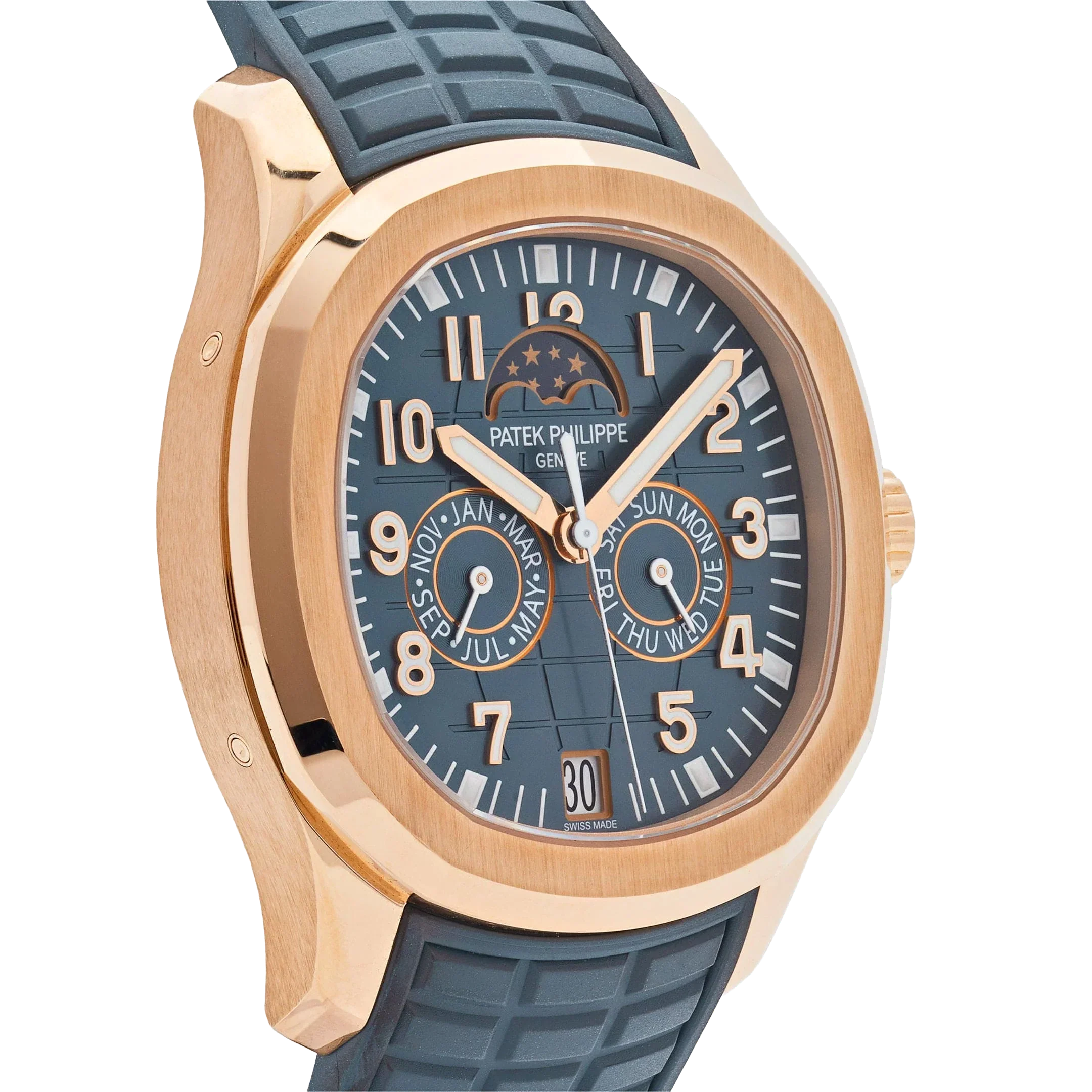 Aquanaut Luce 40mm 5261R-001 Annual Calendar Moon Phases Rose Gold Blue-Gray Dial