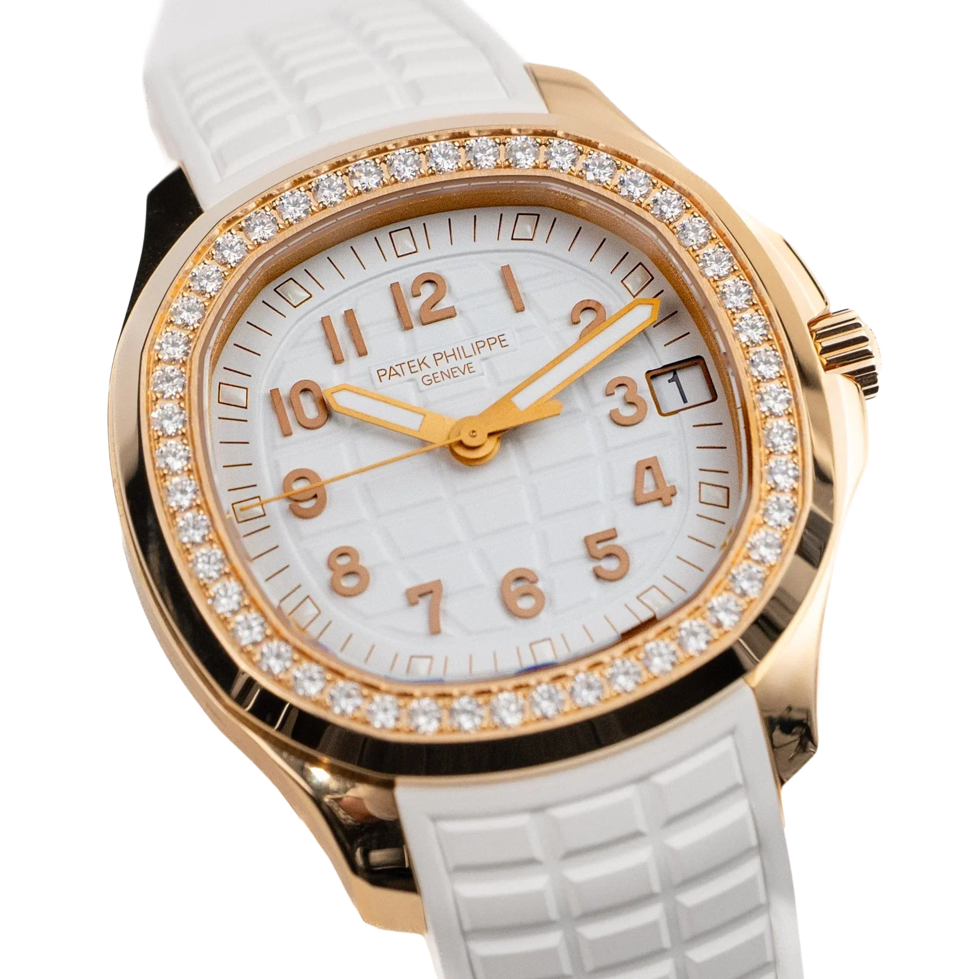 Aquanaut Luce 39mm 5268/200R-001 Rose Gold White Dial Diamond Bezel