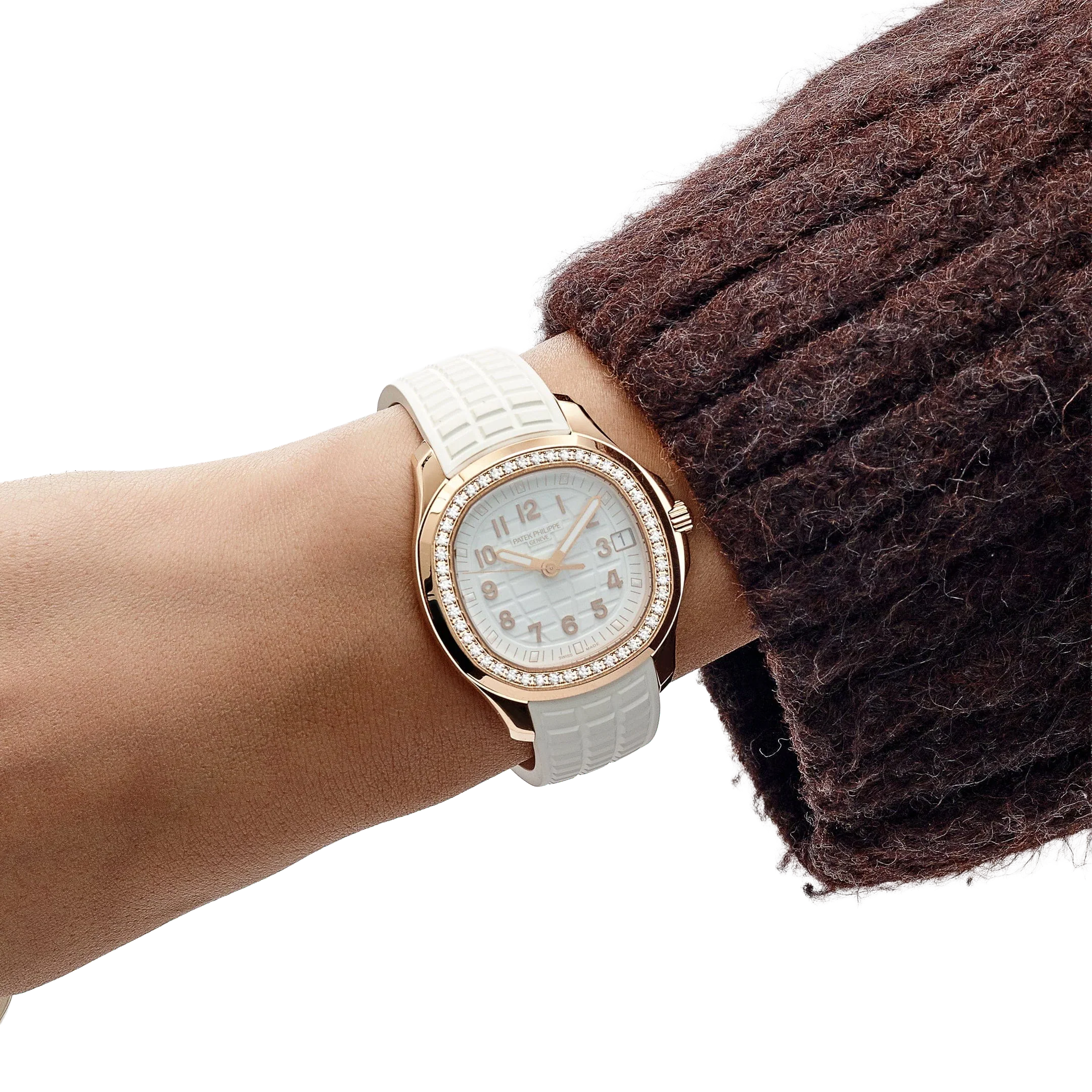 Aquanaut Luce 39mm 5268/200R-001 Rose Gold White Dial Diamond Bezel