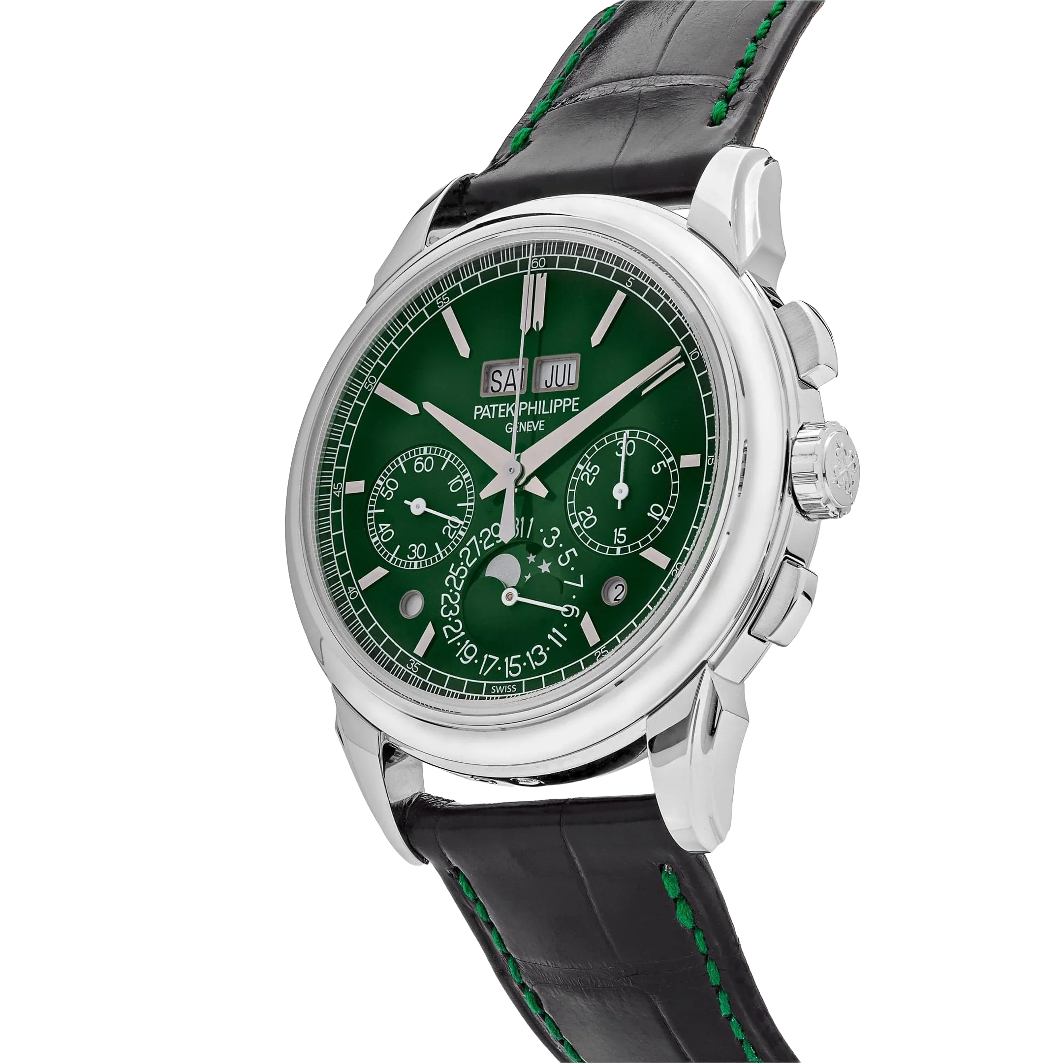 Grand Complications 41mm 5270P-014 Perpetual Calendar Chronograph Platinum Green Dial