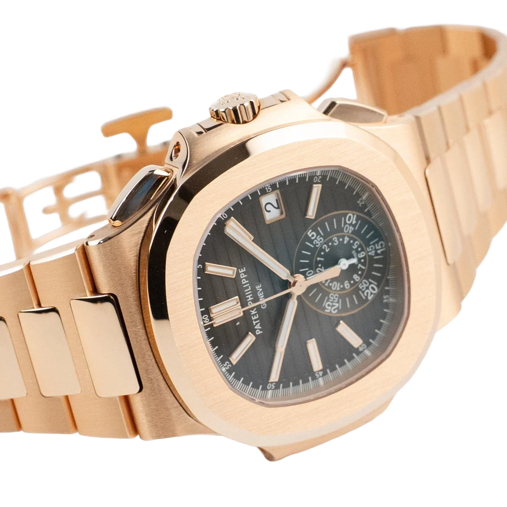 Nautilus 40mm 5980/1R-001 Chronograph Date Rose Gold Black Dial