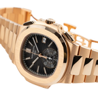 Nautilus 40mm 5980/1R-001 Chronograph Date Rose Gold Black Dial