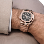 Nautilus 40mm 5980/1R-001 Chronograph Date Rose Gold Black Dial