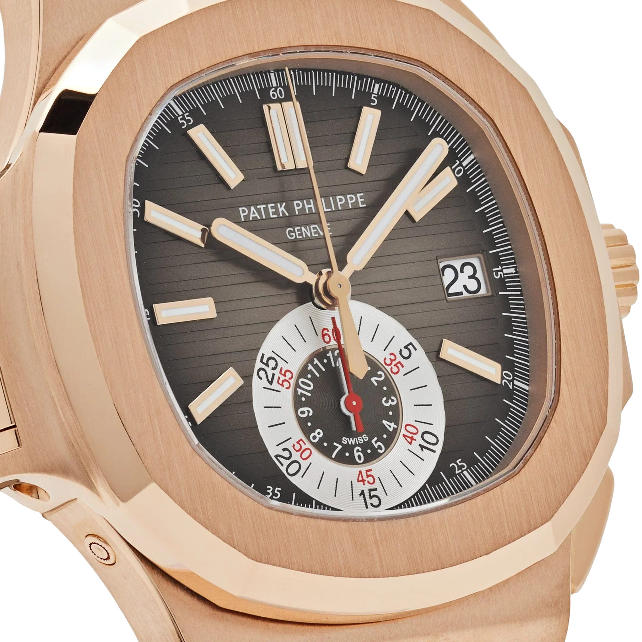 Nautilus 40mm 5980R-001 Chronograph Rose Gold Brown Dial
