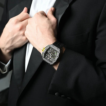 Chronograph &amp; 18K White Gold - Diamond Bezel - Skeleton Dial 50 mm