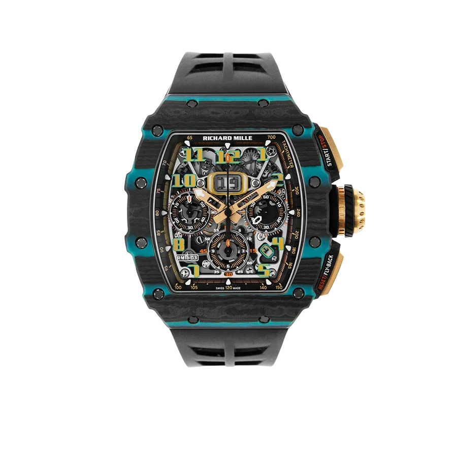 RM 11-03 Turquoise Quartz TPT, Ultimate Edition, Skeleton Dial, 50 mm