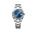 Datejust 41mm Oystersteel and white gold, blue and diamond-set dial 126334-0015
