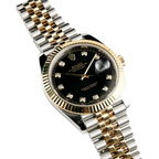 Datejust 41mm Stainless Steel Yellow Gold Black Diamond Dial Jubilee 126333-006