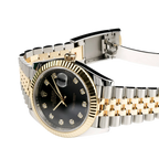 Datejust 41mm Stainless Steel Yellow Gold Black Diamond Dial Jubilee 126333-006