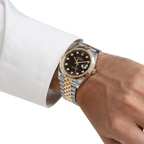 Datejust 41mm Stainless Steel Yellow Gold Black Diamond Dial Jubilee 126333-006