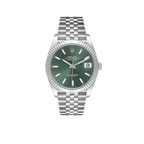 Datejust 41mm Steel White Gold Mint Green Dial Mens Watch 126334