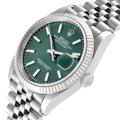 Datejust 36mm Stainless Steel Mint Green Dial Jubilee 126234