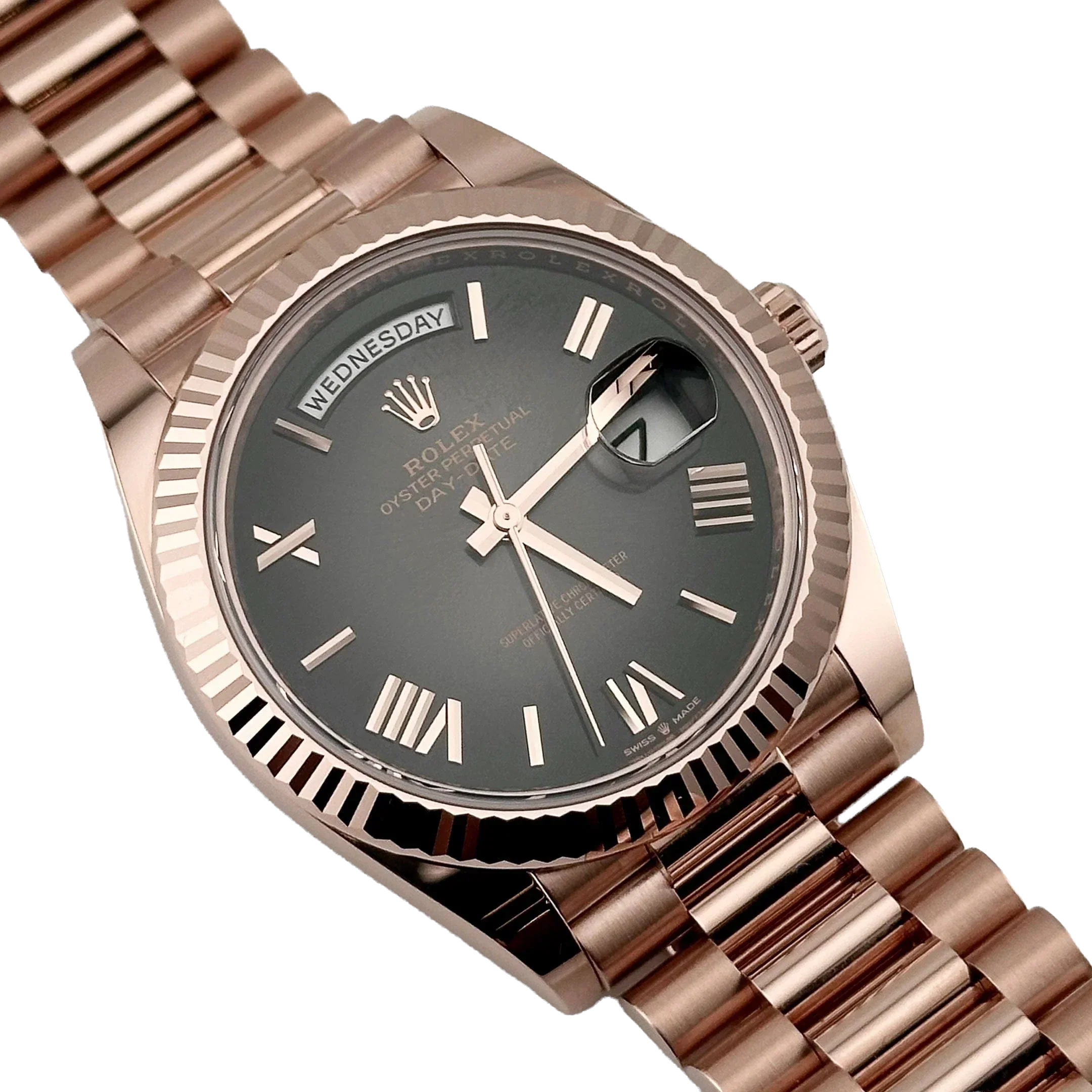 Day-Date 40mm 18K Everose Gold with Slate Ombre Dial 228235