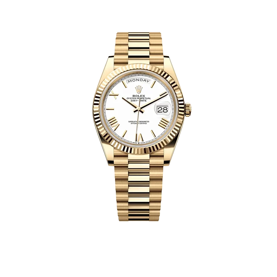 Day-date 40mm President Yellow Gold White Roman Numerals Dial 228238-0042