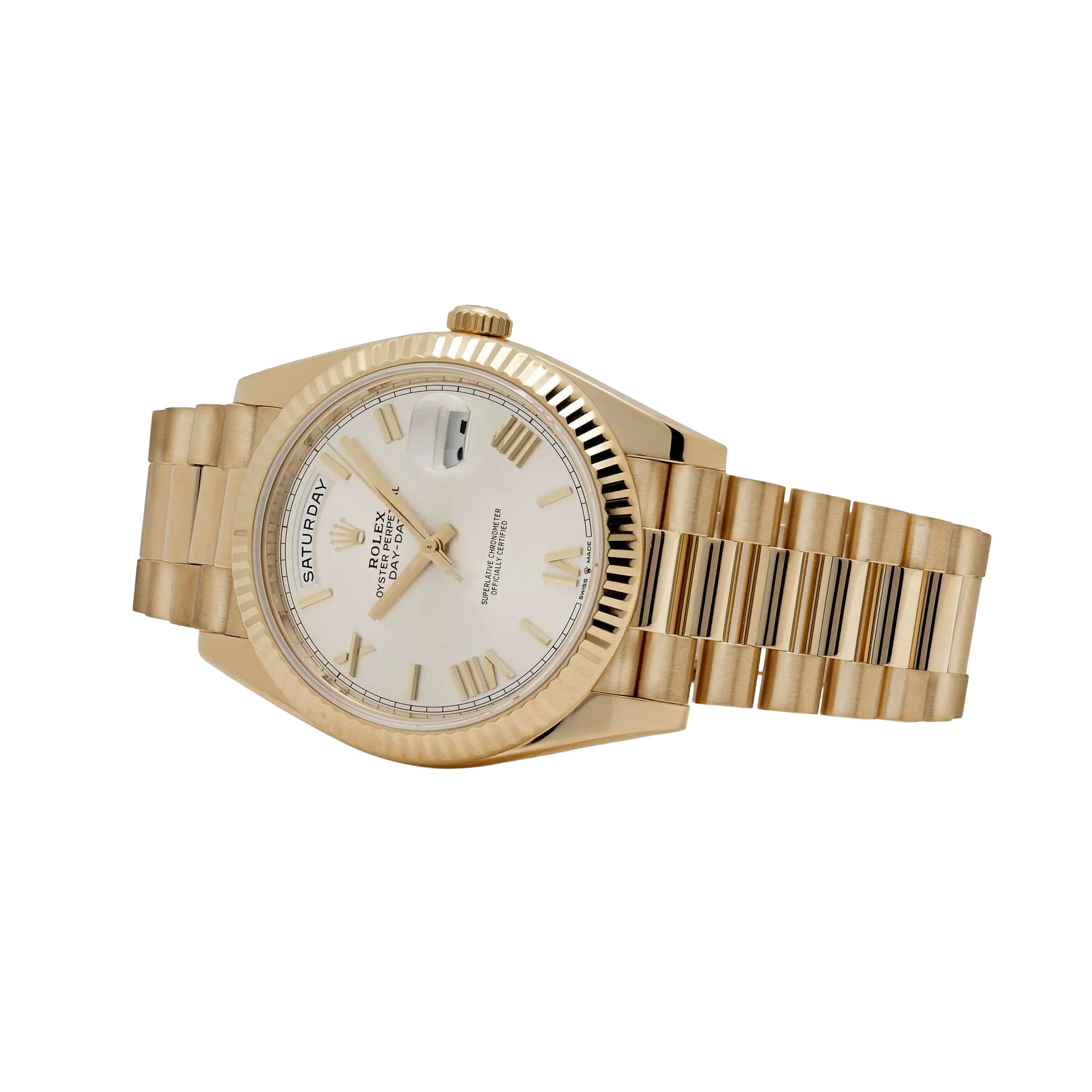 Day-date 40mm President Yellow Gold White Roman Numerals Dial 228238-0042