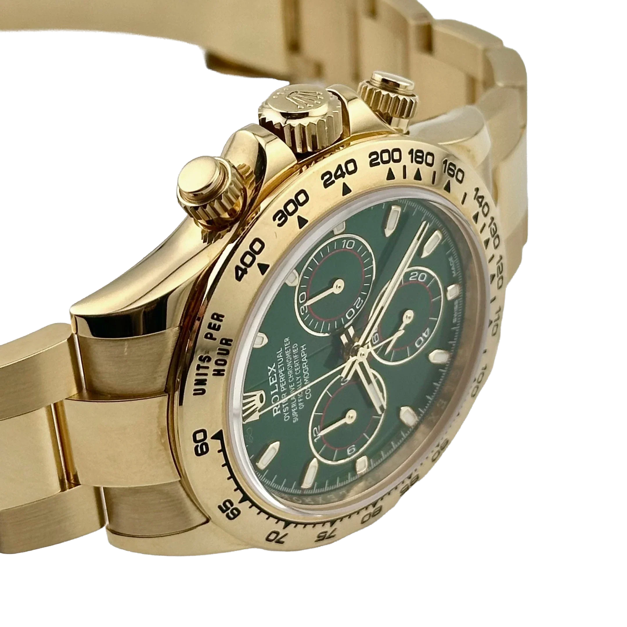 Daytona 40mm Yellow Gold John Mayer Green Dial Mens Watch 116508