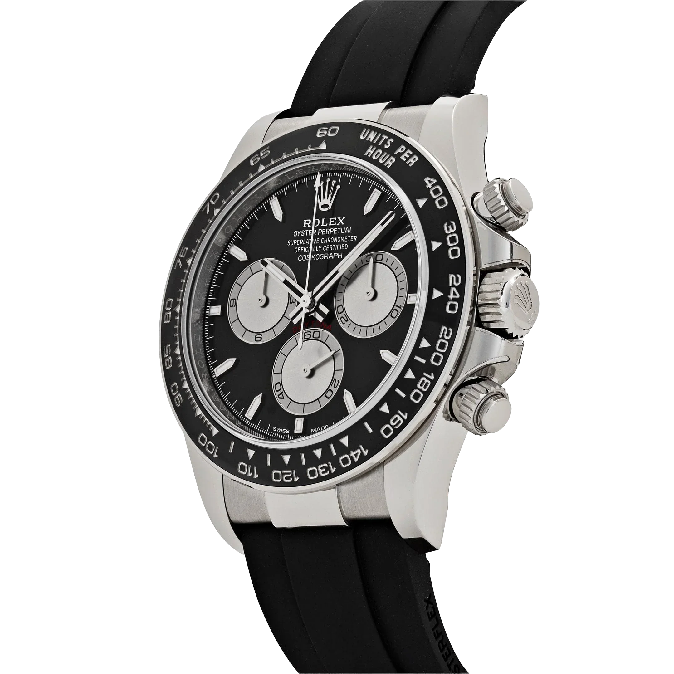 Daytona 40mm Baby Le Mans White Gold Black Dial 126519LN