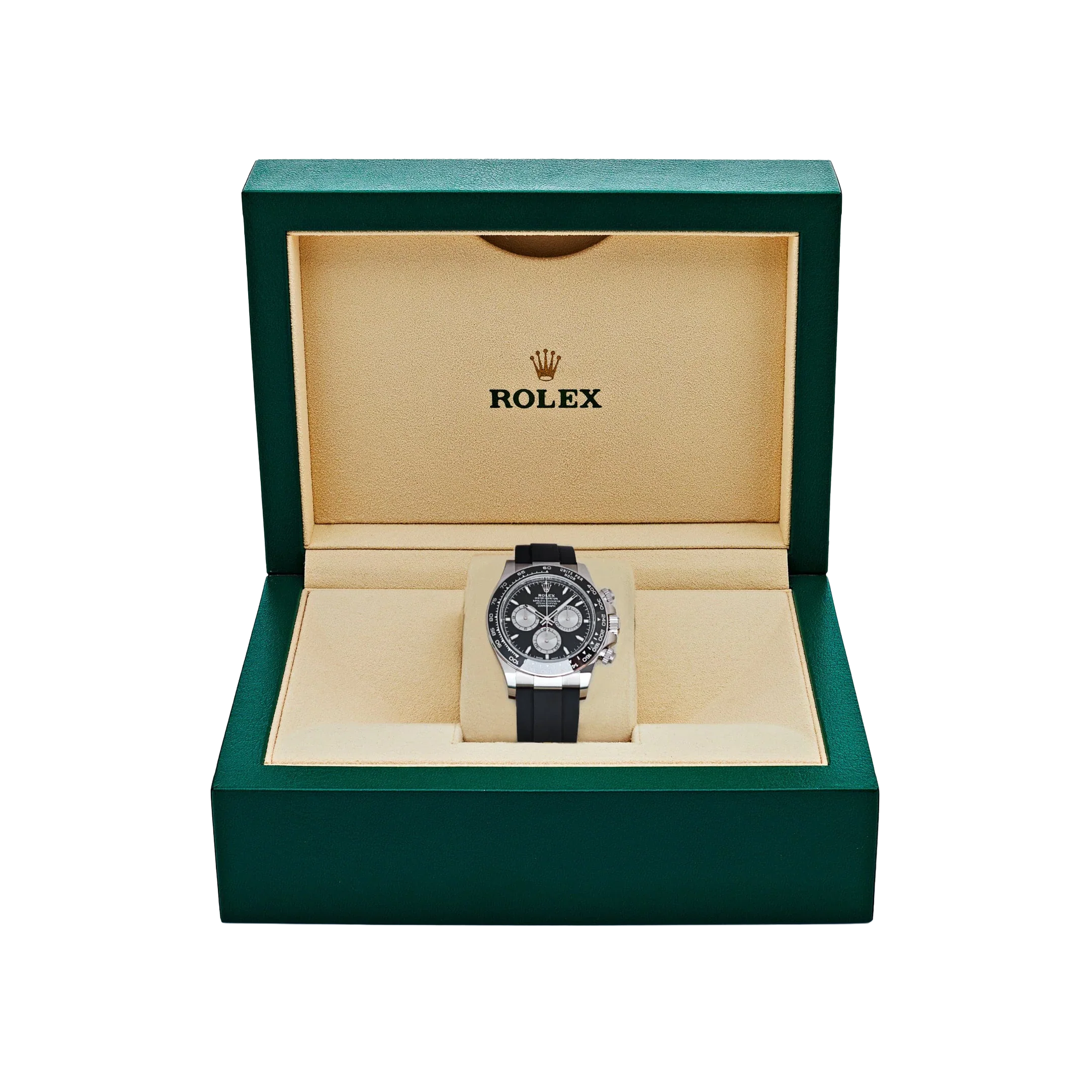 Daytona 40mm Baby Le Mans White Gold Black Dial 126519LN