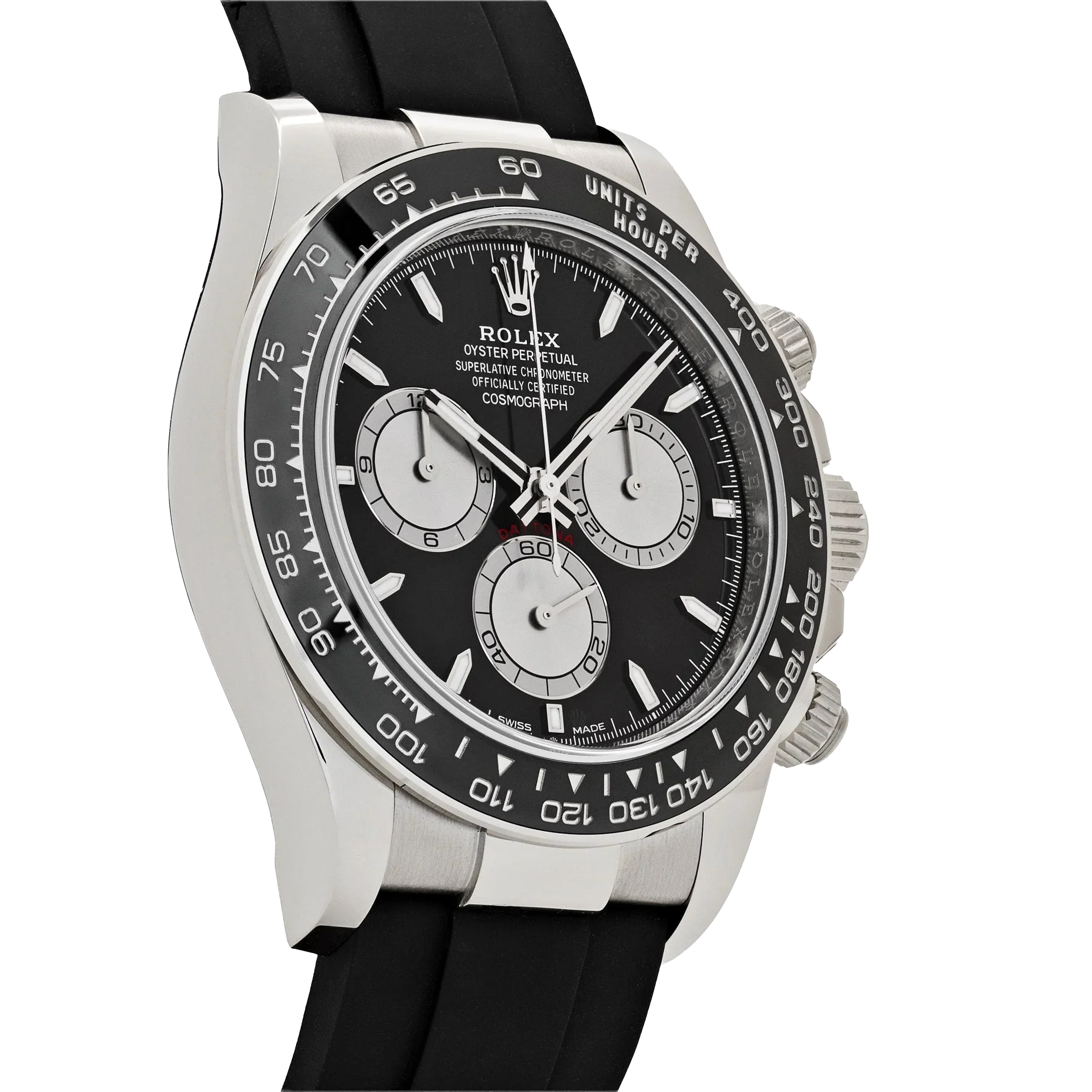 Daytona 40mm Baby Le Mans White Gold Black Dial 126519LN