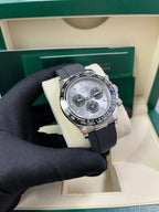 Daytona 40mm 116519 White Gold Steel Index Black Oysterflex Rubber Strap (Super Clone)
