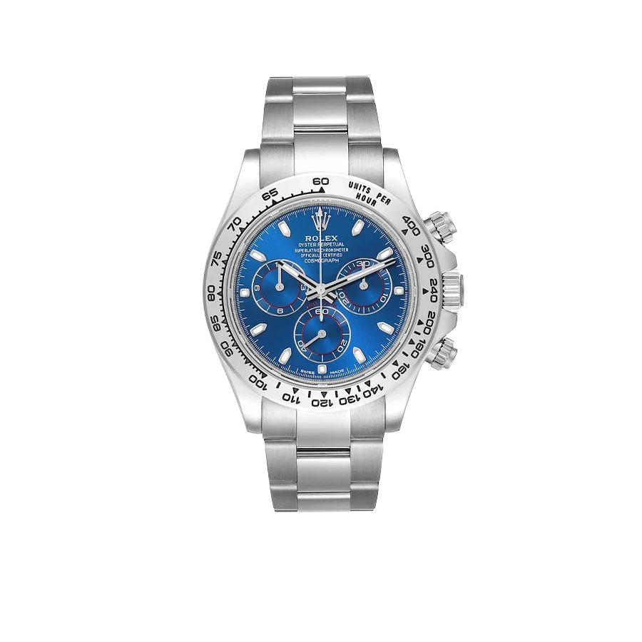 Daytona Blue Dial 40mmWhite Gold Chronograph Mens Watch 116509