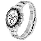 Daytona 40mm Stainless Steel White Panda Dial 126500