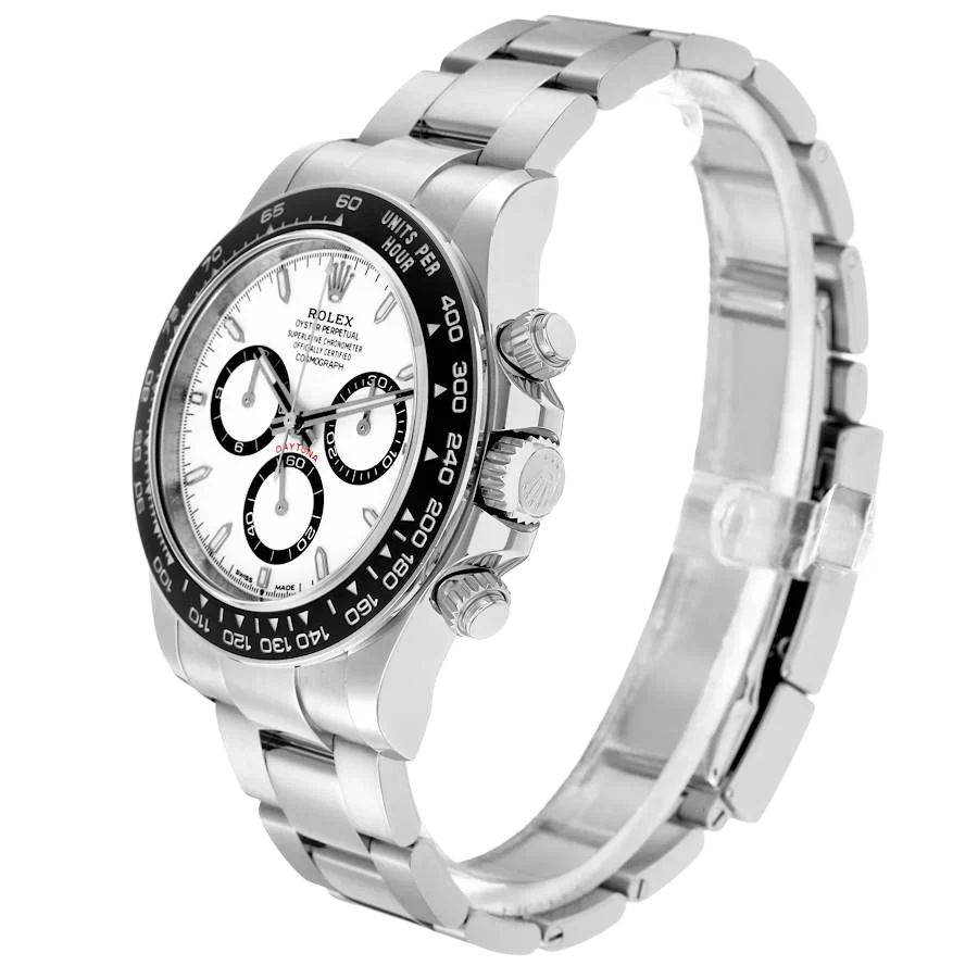 Daytona 40mm Stainless Steel White Panda Dial 126500