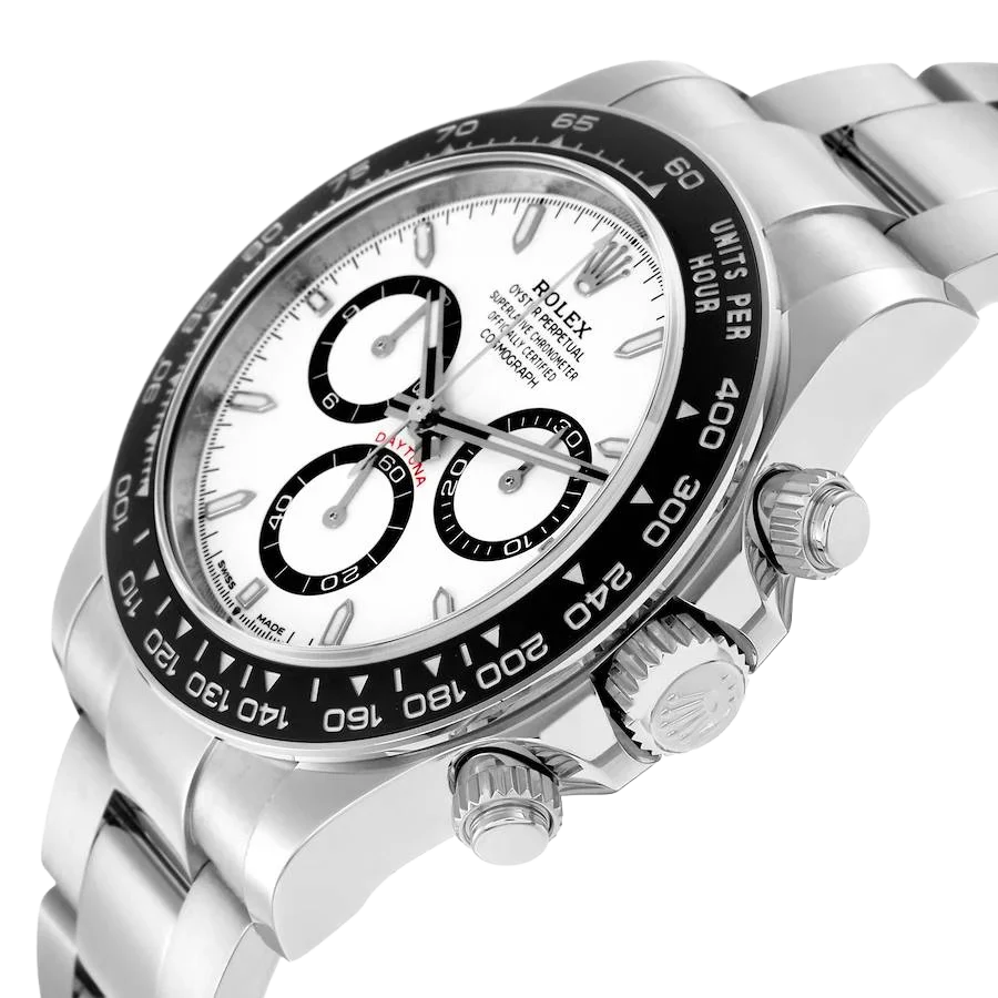 Daytona 40mm Stainless Steel White Panda Dial 126500