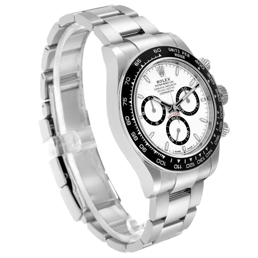 Daytona 40mm Stainless Steel White Panda Dial 126500