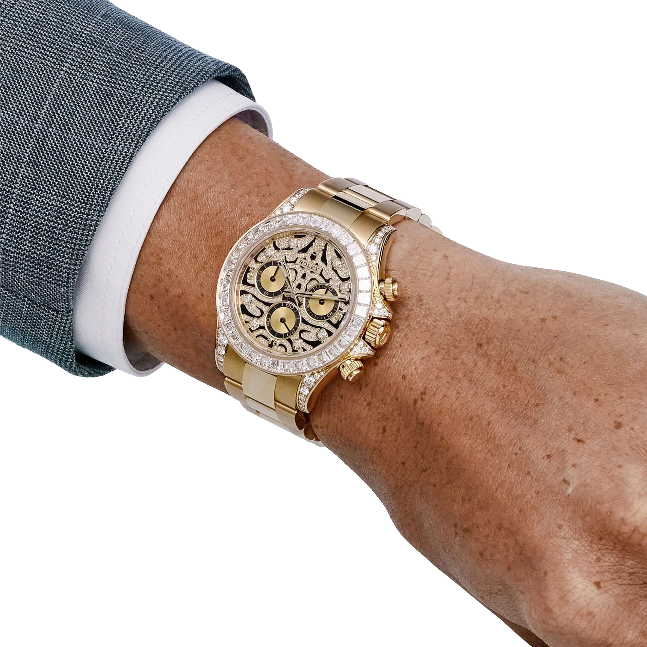 Daytona Eye of the Tiger 116598TBR Yellow Gold Diamond Dial (Super Clone)