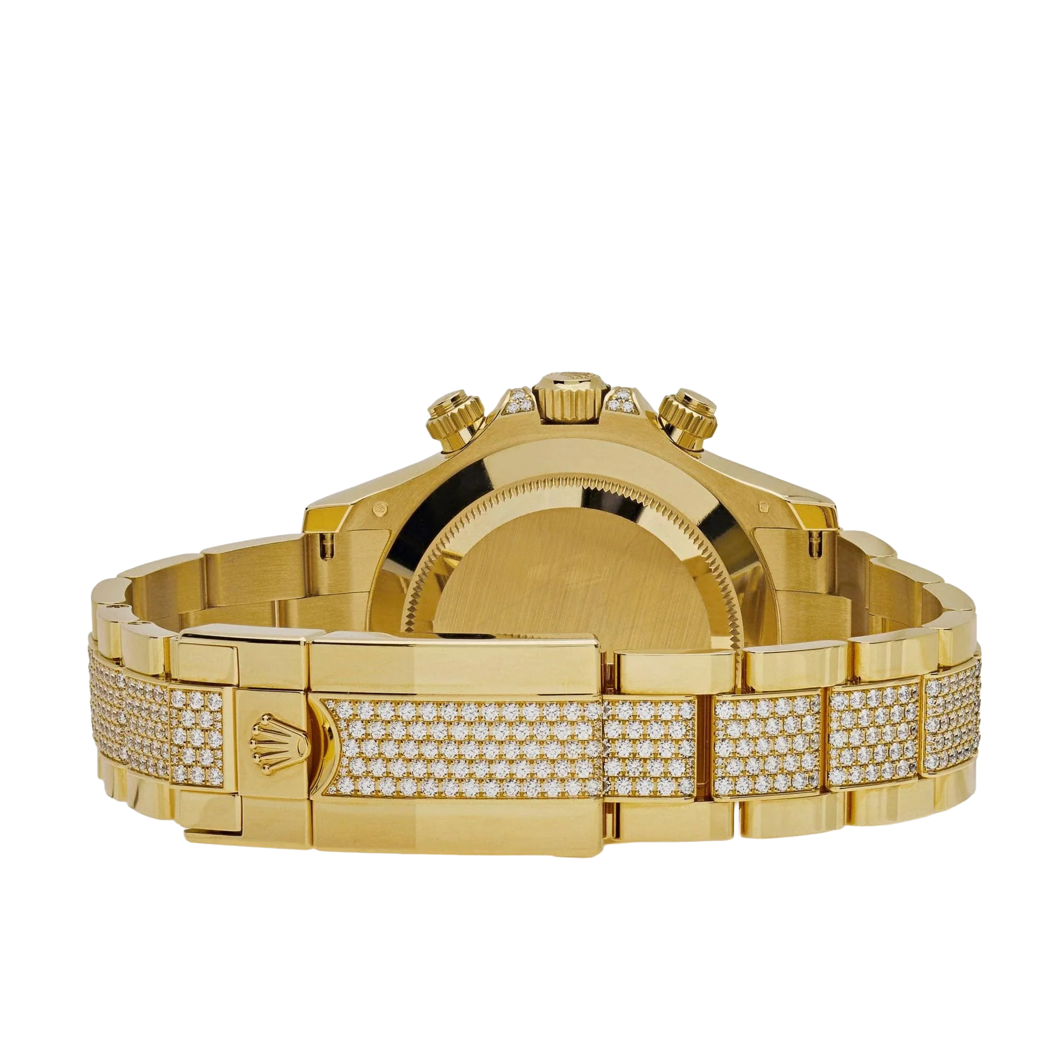Daytona Eye of the Tiger 116598TBR Yellow Gold Diamond Dial with Diamond Bracelet (Super Clone)