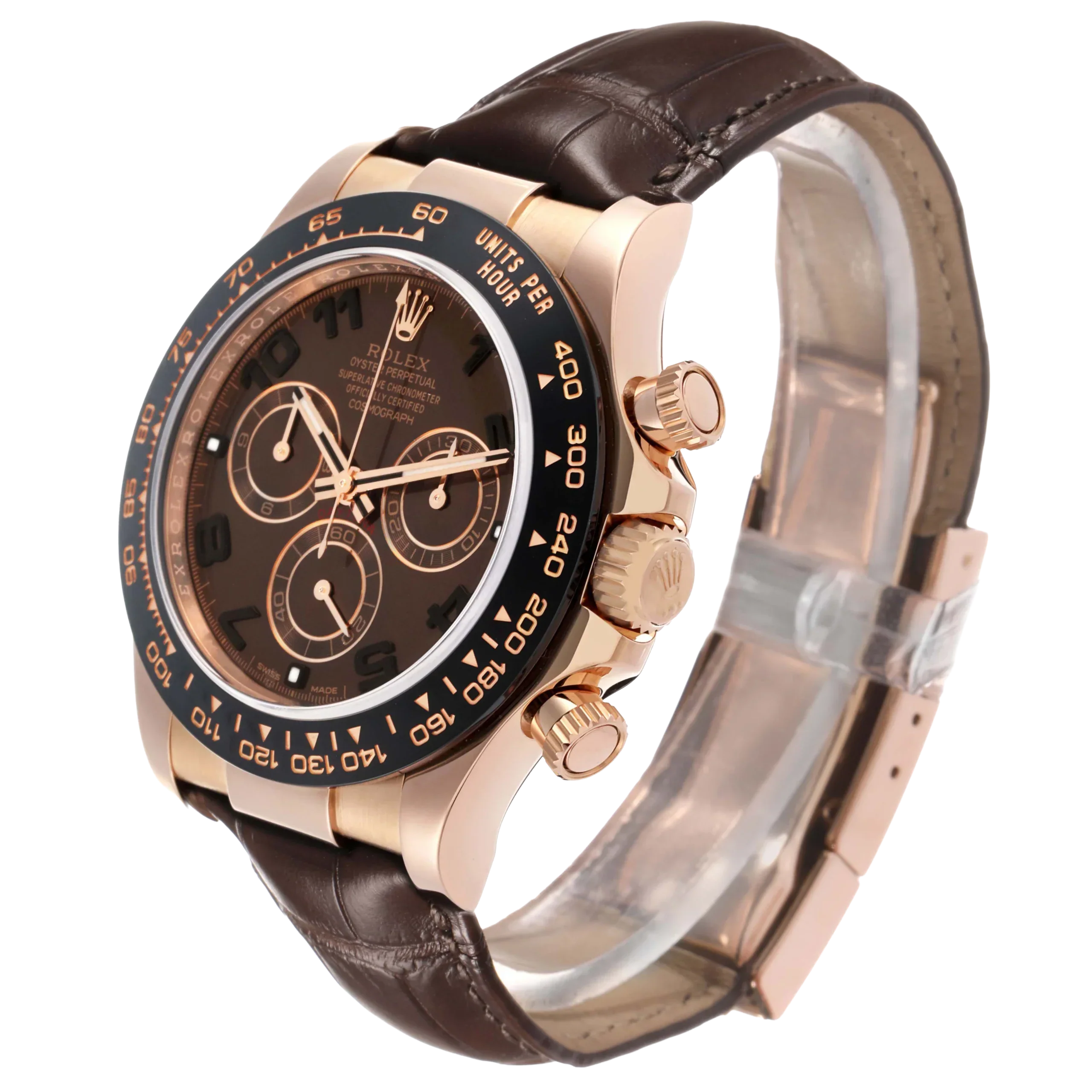 Daytona 40mm Rose Gold Chocolate Dial Mens Watch 116515