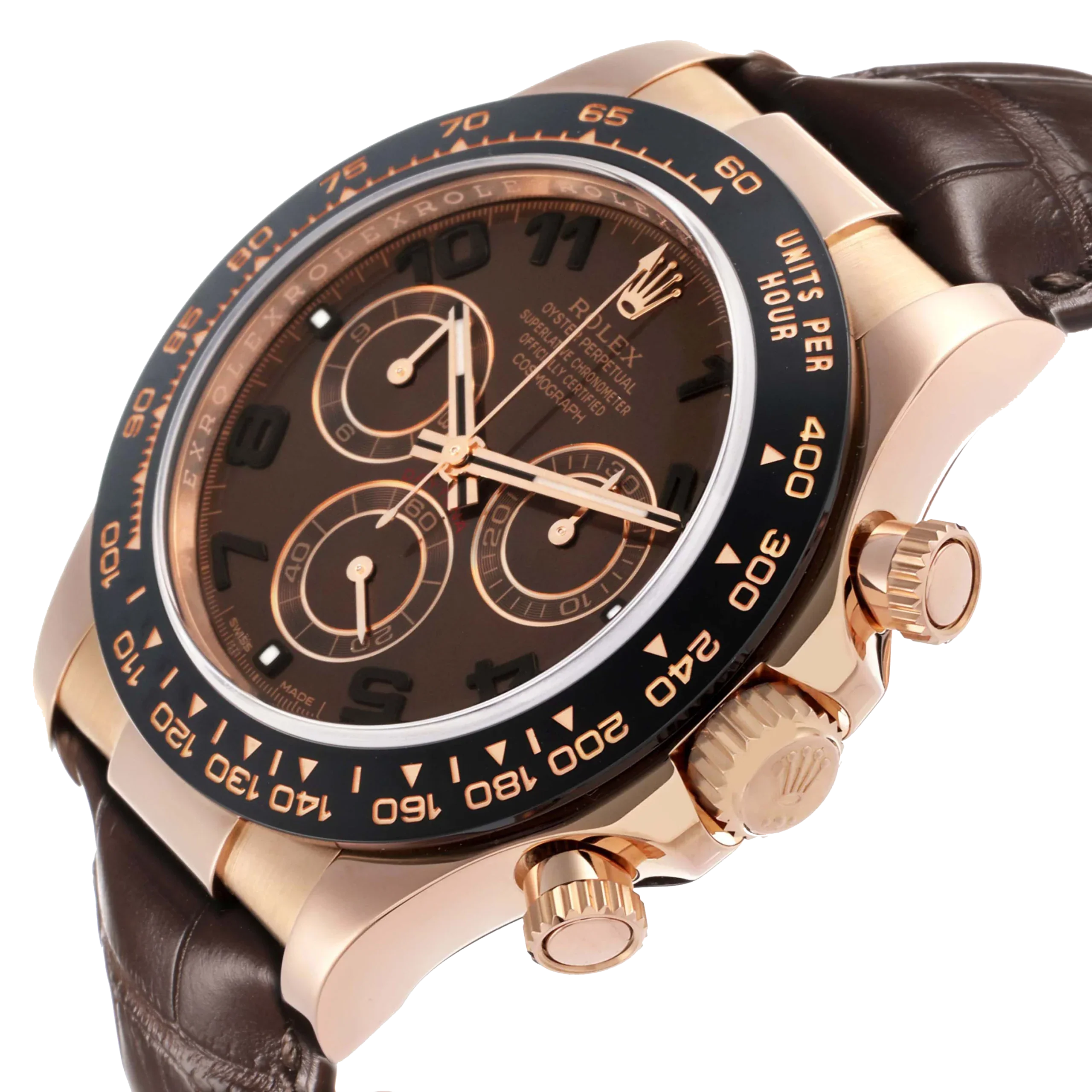 Daytona 40mm Rose Gold Chocolate Dial Mens Watch 116515