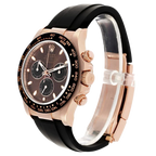 Daytona 40mm Rose Gold Oysterflex Chocolate Dial Mens Watch 116515