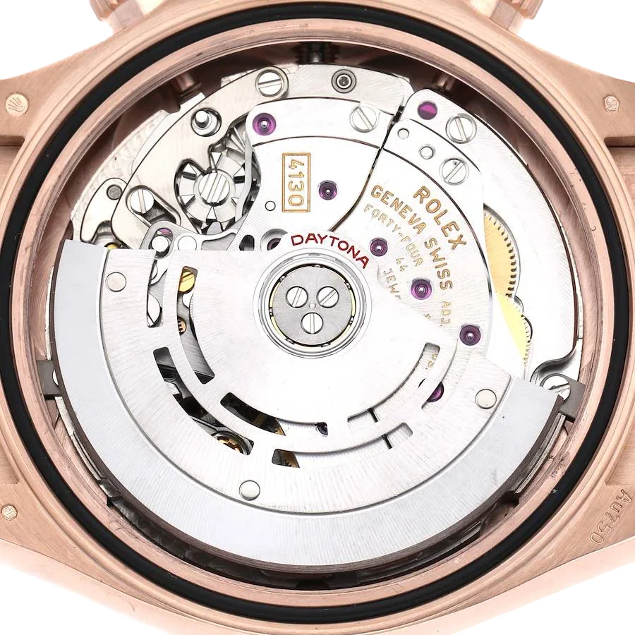 Daytona 40mm Rose Gold Oysterflex Chocolate Dial Mens Watch 116515