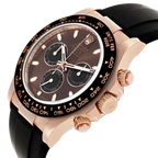 Daytona 40mm Rose Gold Oysterflex Chocolate Dial Mens Watch 116515