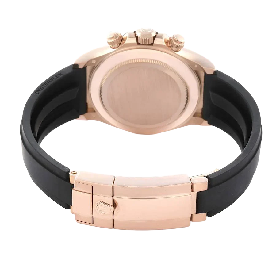 Daytona 40mm Rose Gold Oysterflex Chocolate Dial Mens Watch 116515