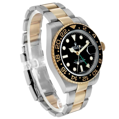 GMT Master II 40mm Steel Yellow Gold Mens Watch 116713