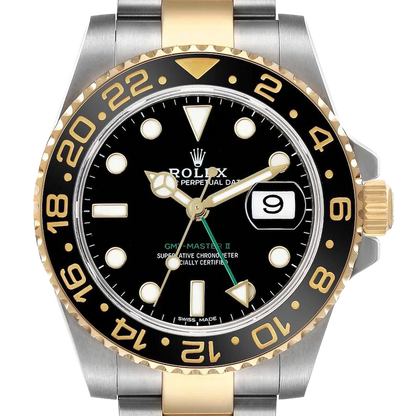 GMT Master II 40mm Steel Yellow Gold Mens Watch 116713