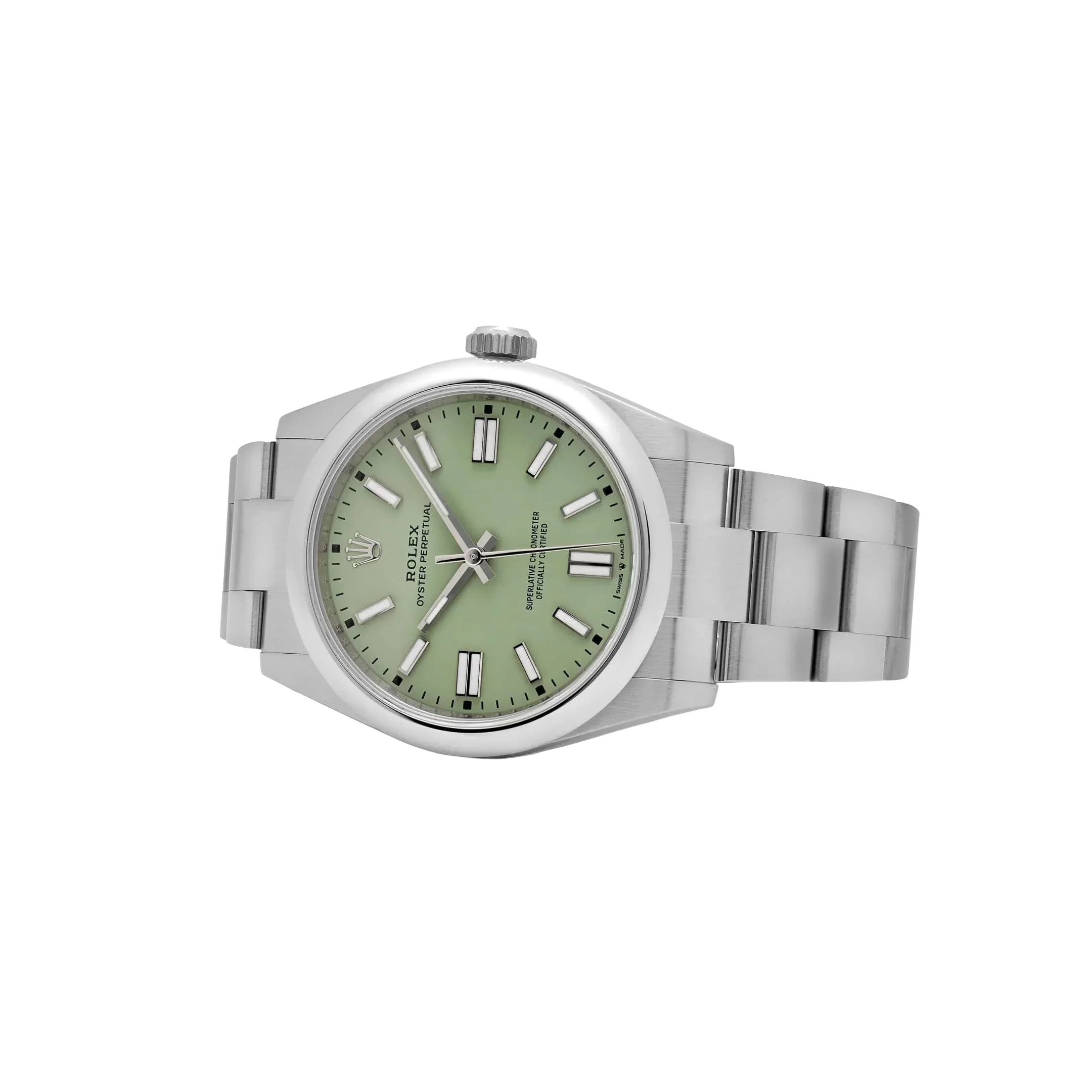 Oyster Perpetual 41mm Stainless Steel Pistachio Dial Men Watch 134300-0006 New 2025
