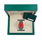 Oyster Perpetual 41mm Stainless Steel Coral Red Dial 124300 - 0007