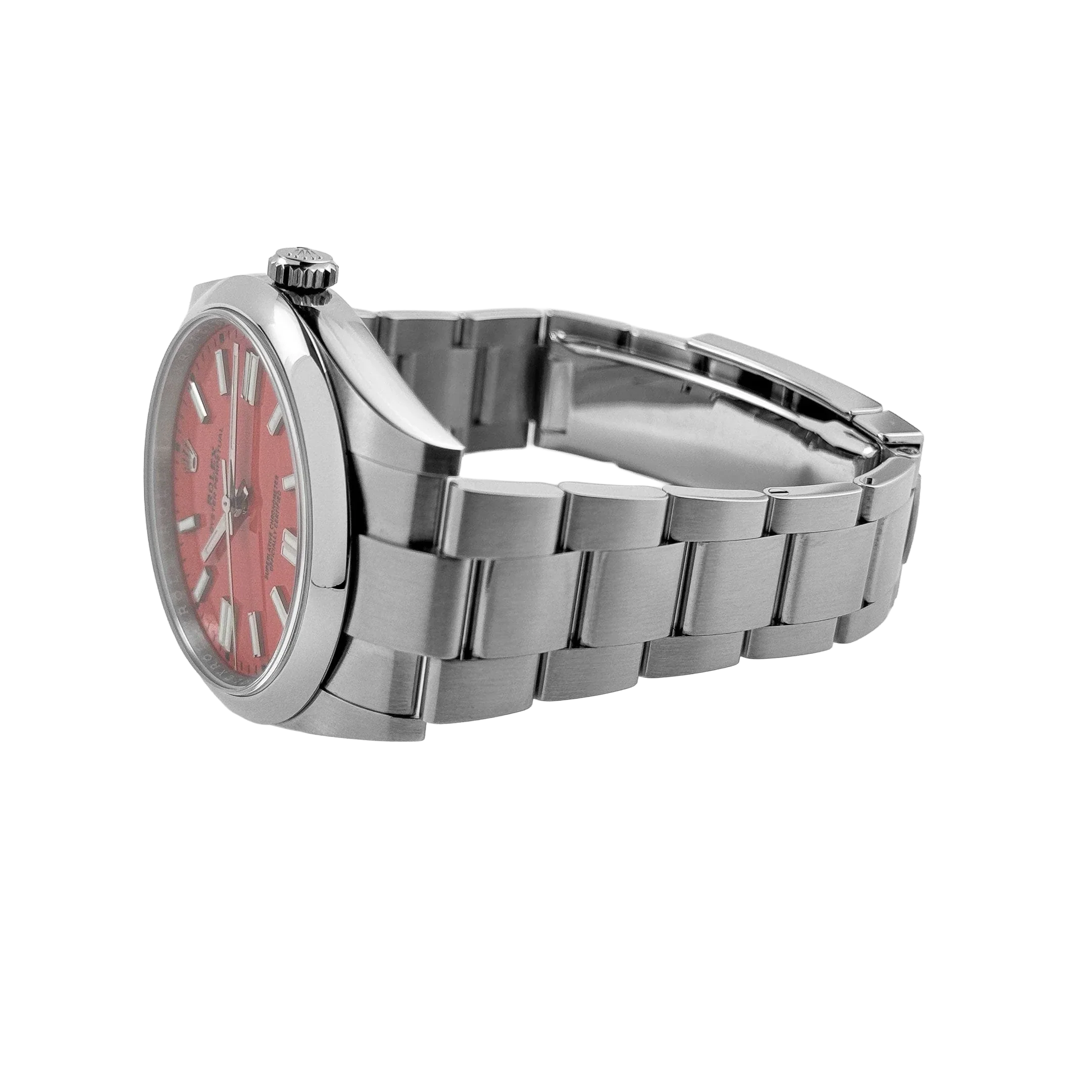 Oyster Perpetual 41mm Stainless Steel Coral Red Dial 124300 - 0007